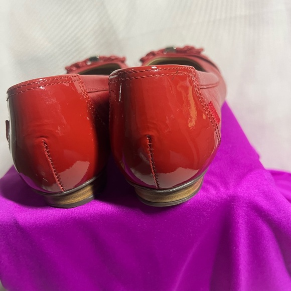 Marc Joseph Women's Red Flats with Braided Accent - Picture 7 of 12